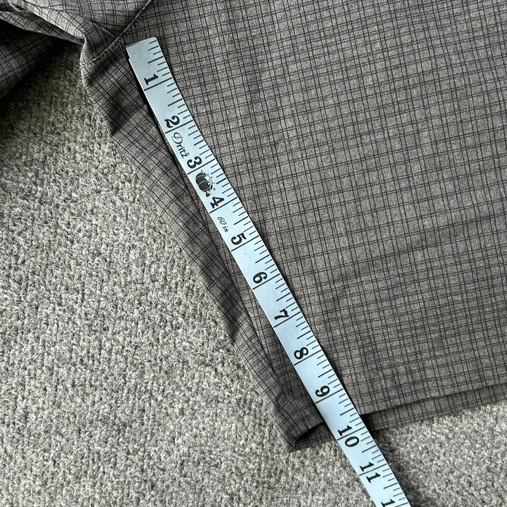 Adidas Shorts Mens 38 Gray Check Golf Chino Performance Microfiber 11 Inseam
